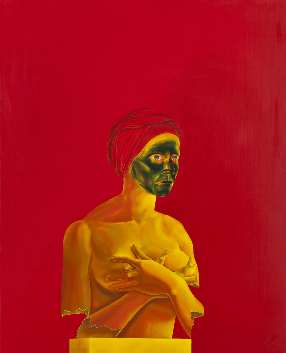 Corpus Delicti 2012 Egg tempera on linen 32 x 26 inches ©Taravat Talepasand 2018
