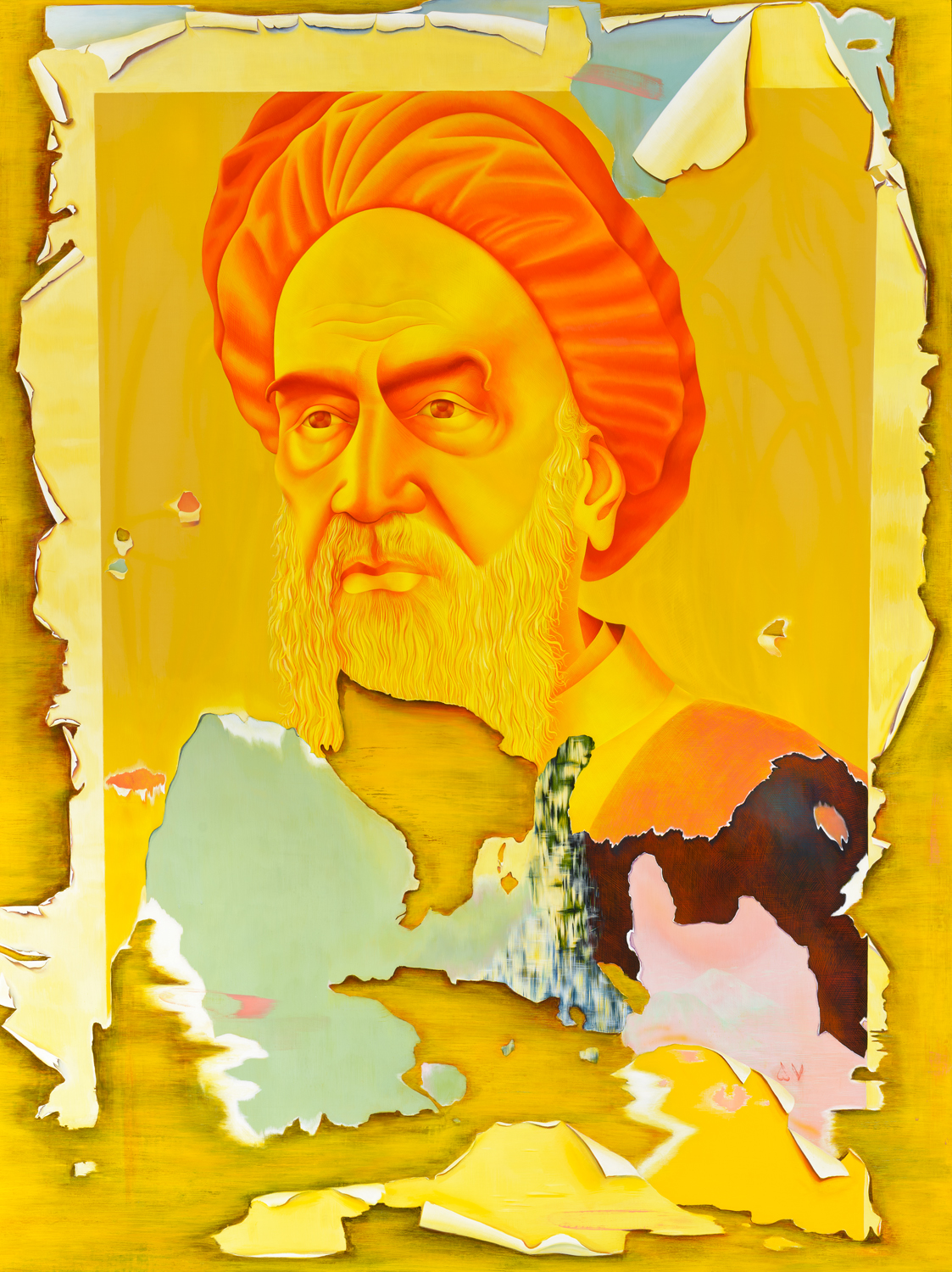 Khomeini 2015 Egg tempera and oil on linen 48 x 36 inches © Taravat Talepasand 2018