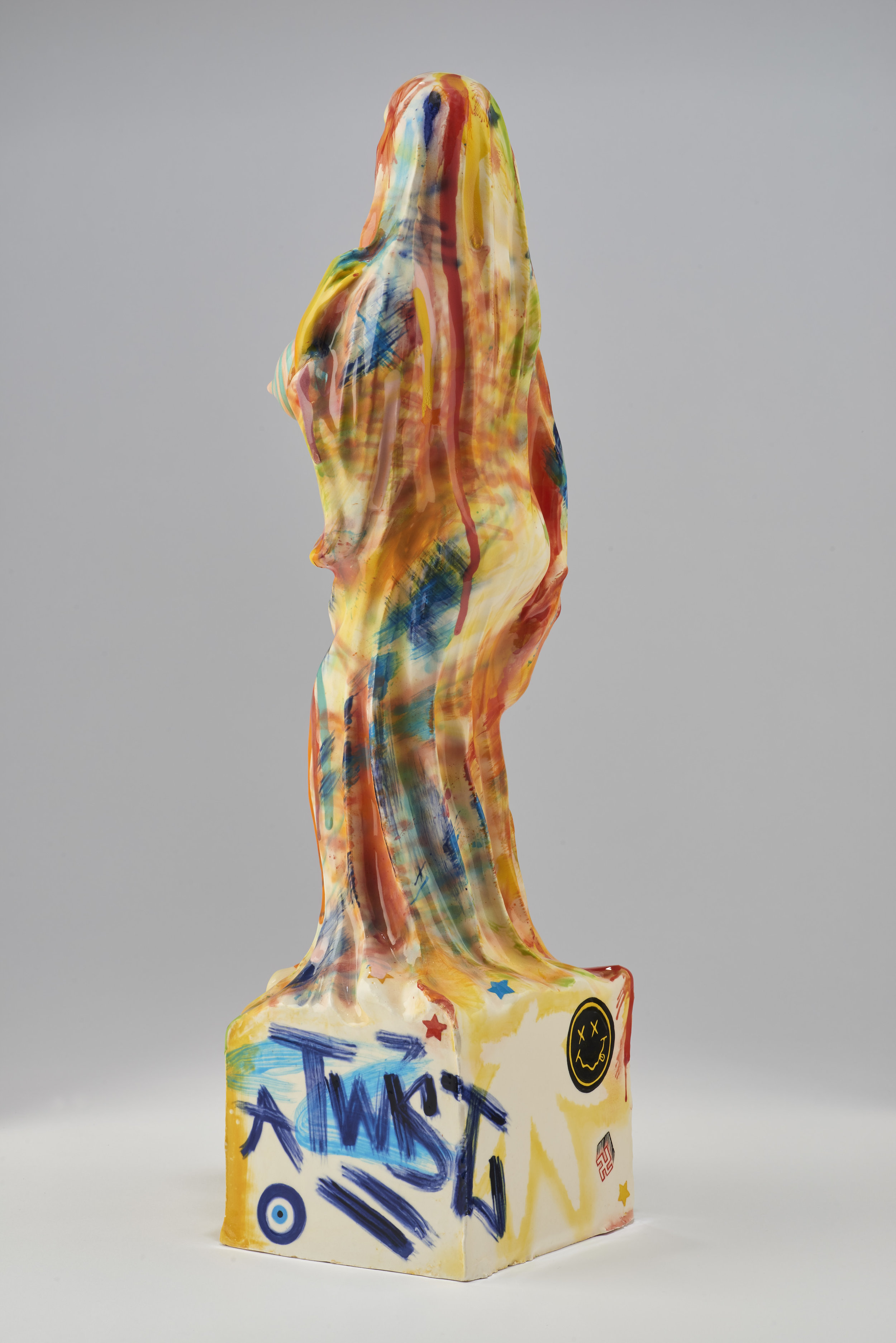 Blasphemy: Tagged 2016 Glazed porcelain 17 x 5 x 5 inches ©Taravat Talepasand 2018