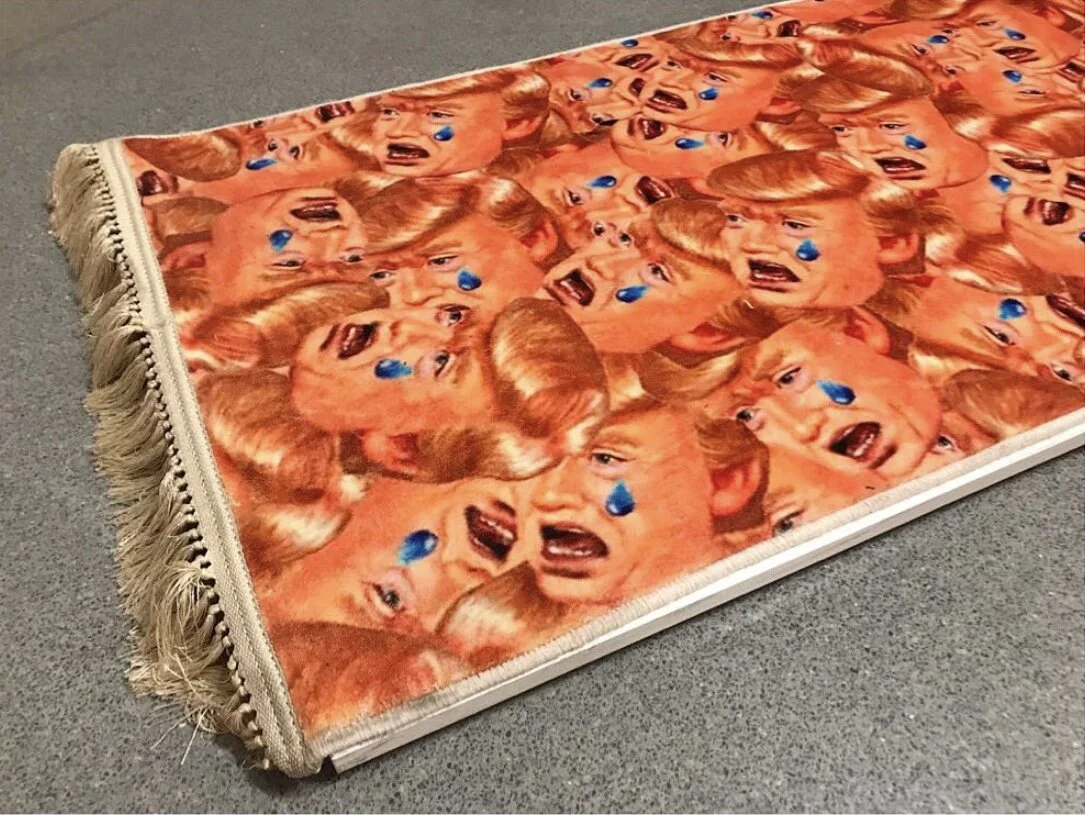   Trump Runner  2018   Cotton tapestry, made in Iran 112 x 20 inches  