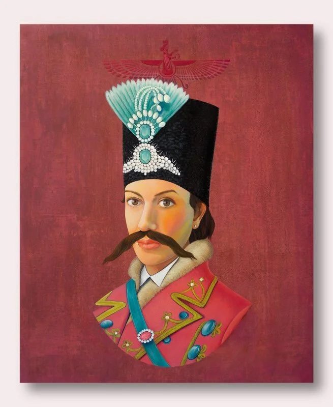   Shah Charlotte the Magnificent  2020 Egg tempera on linen 22 x 15 inches  