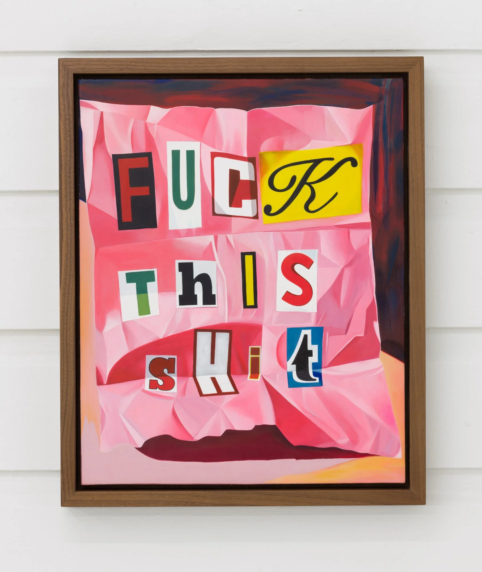   Fuck This Shit  2020 Egg tempera on linen 22 x 15 inches 