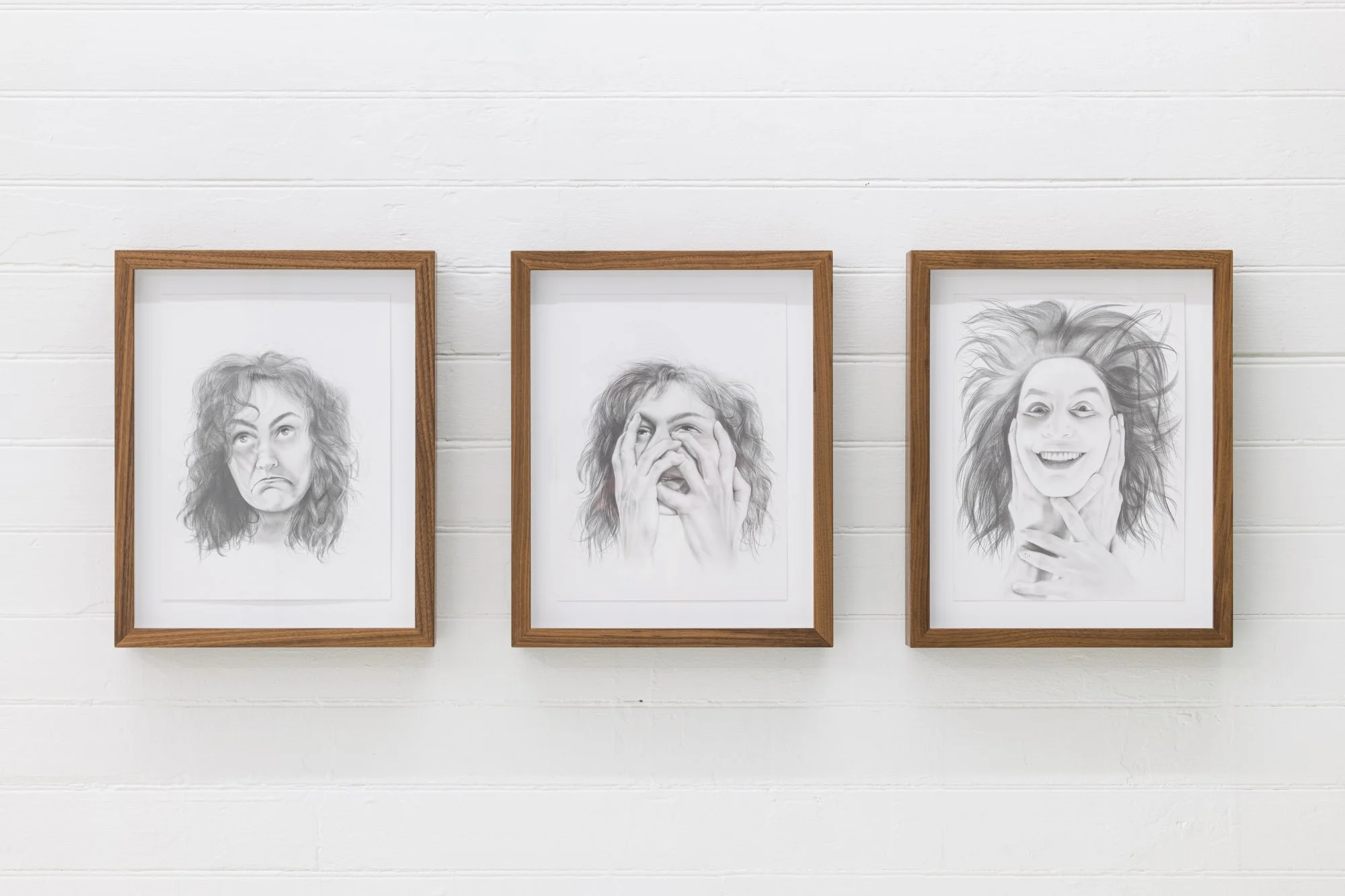   Are We In This Together I, II, III  2020 Graphite on paper 9 x 12 inches 
