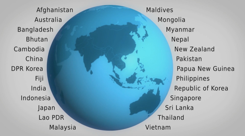  Image from film: Asia Pacific participating countries 