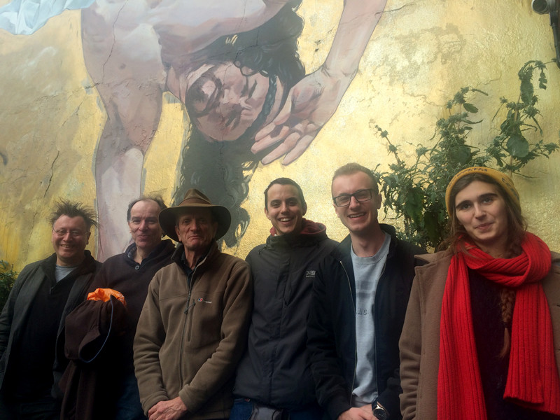 The Real World Visuals team with our young film-makers: (left to right) Adam Nieman, Jon Turney, Antony Turner, Dani Tinez, Jay Carter-Coles, Martha Hearn