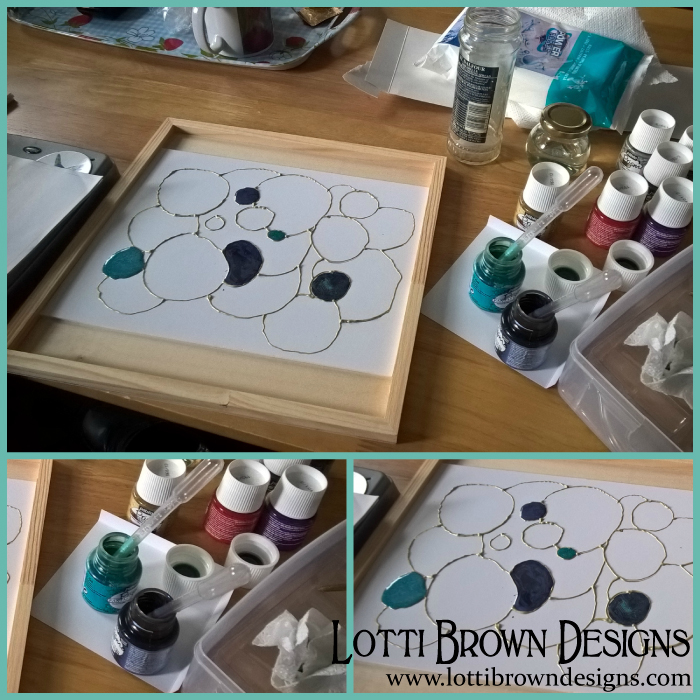 My first experiment with Pebeo Fantasy Prisme paints