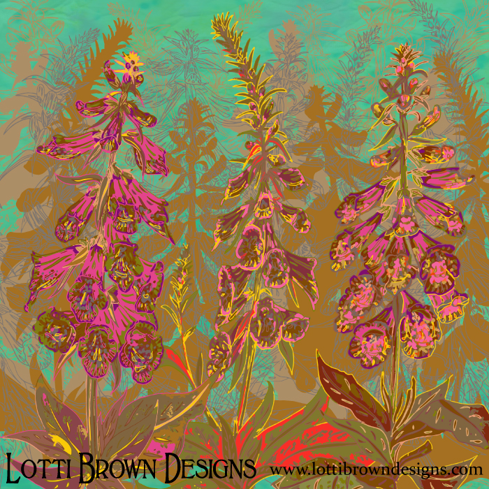 'Fun with Foxgloves' artwork