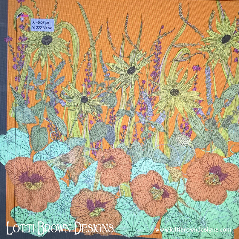 Work in progress, using the computer to create an artwork from individual drawings