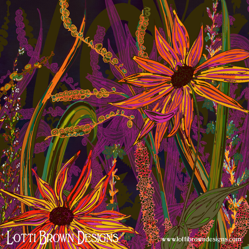 Detail from Autumn Flowers artwork