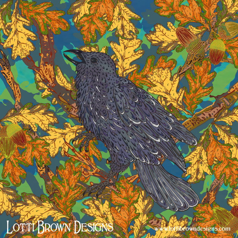 The final artwork - Raven and Oak art by Lotti Brown