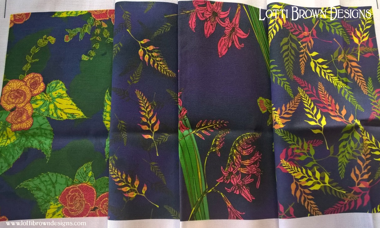 Fabric samples from Spoonflower
