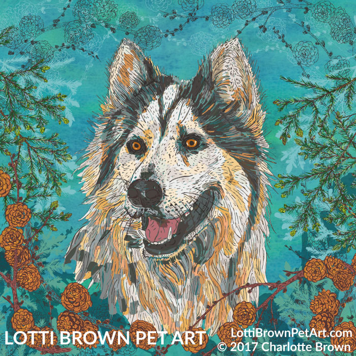 'Luna: The Call of the Wild' husky artwork by Lotti Brown