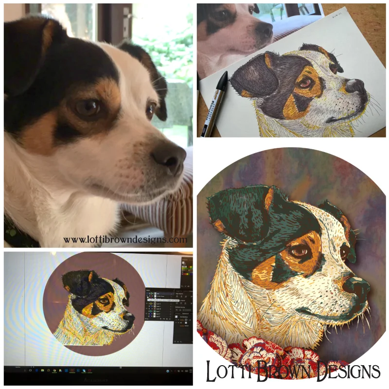 Custom pet portrait of Lidio in Yorkshire