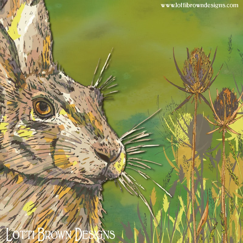 Detail from the hare print