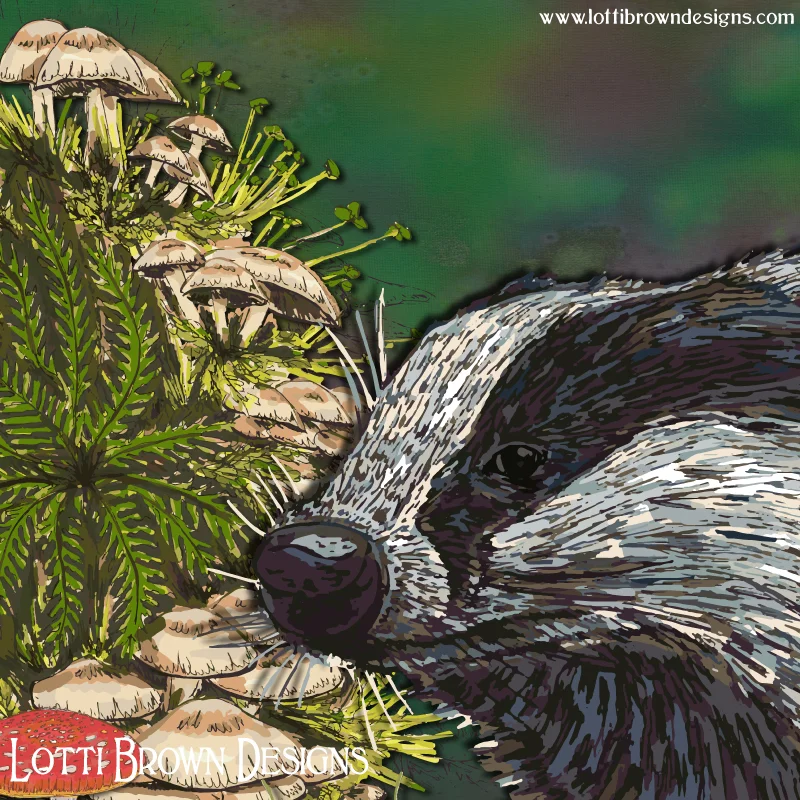 Badger art detail