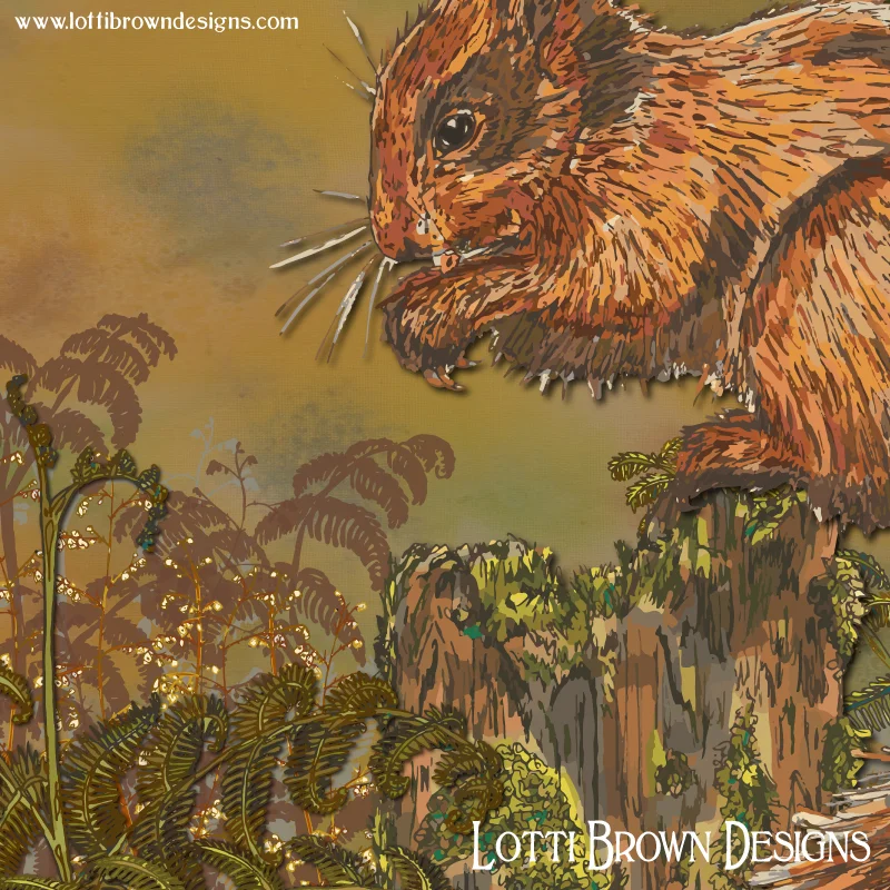 Detail from my squirrel artwork