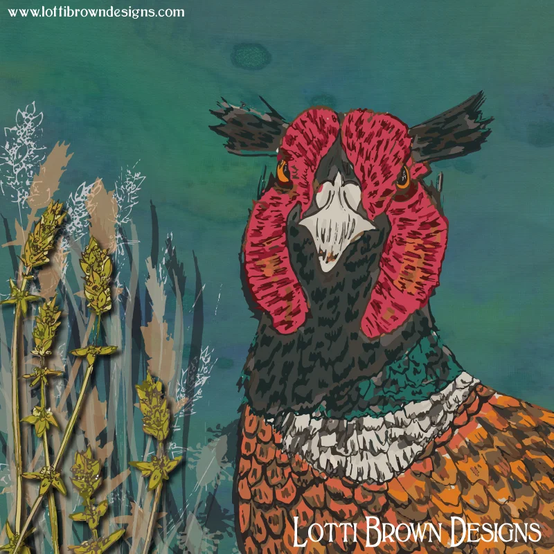 Detail from my pheasant artwork