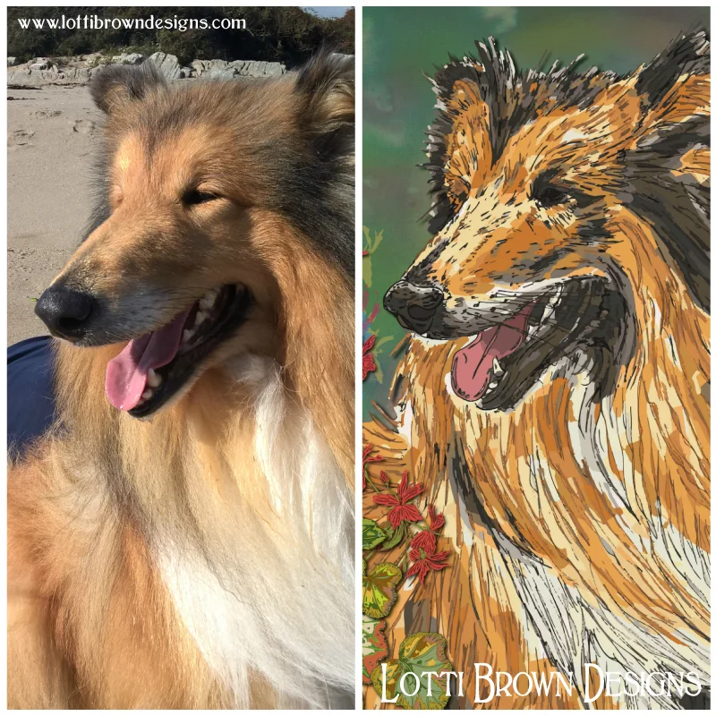 Pet portrait from photo