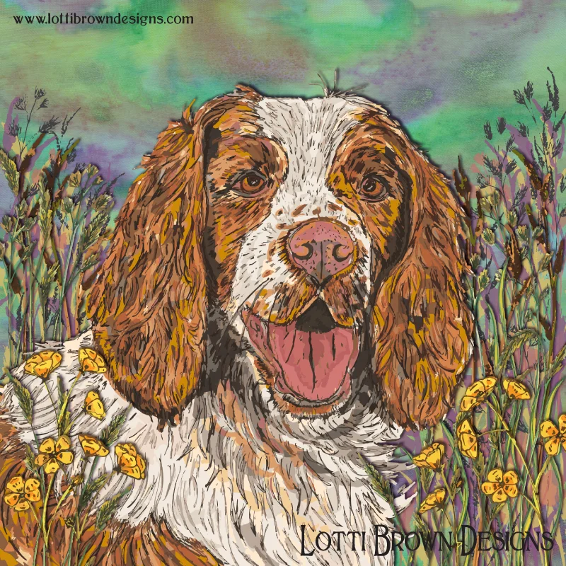 Meet George - a super Springer Spaniel art print by Lotti Brown