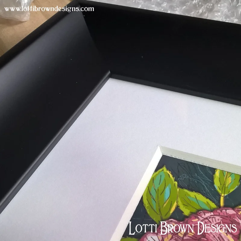 Beautiful black curved 'swoop' frame in solid wood