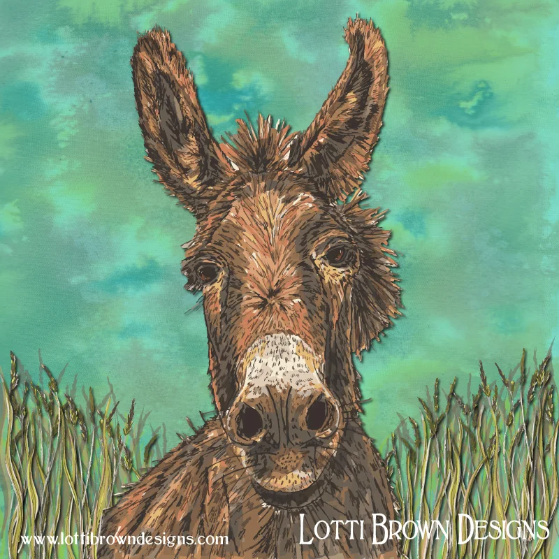 Donkey art by Lotti Brown