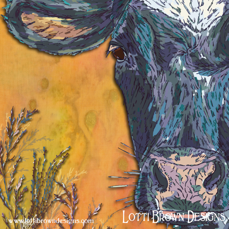 Detail from my cow art