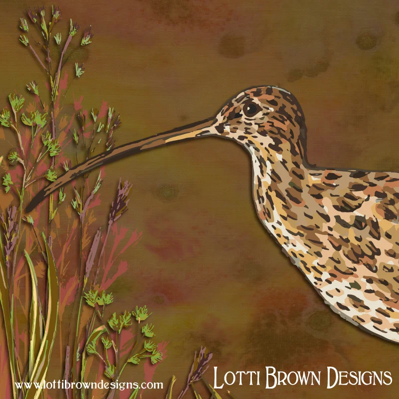 Detail from the curlew artwork
