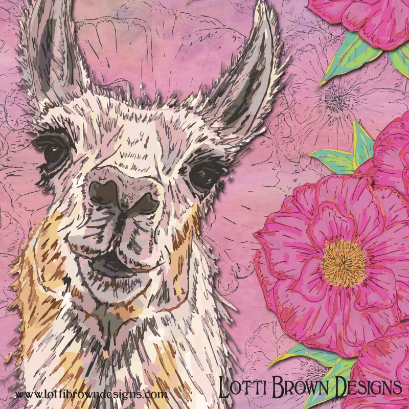 Llama art detail