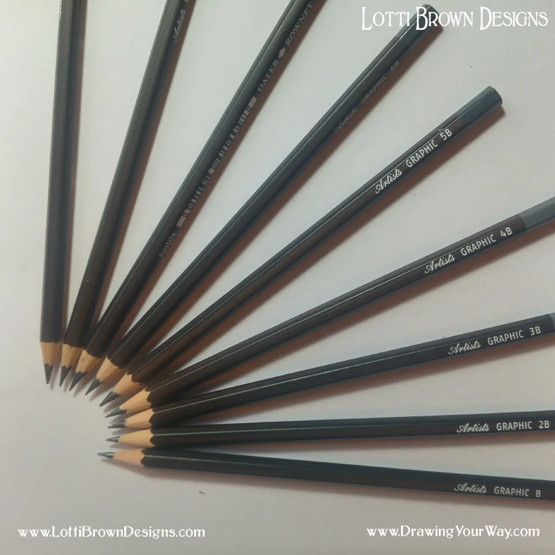 A nice range of B pencils will give you lots of options for soft sketching and dark shading