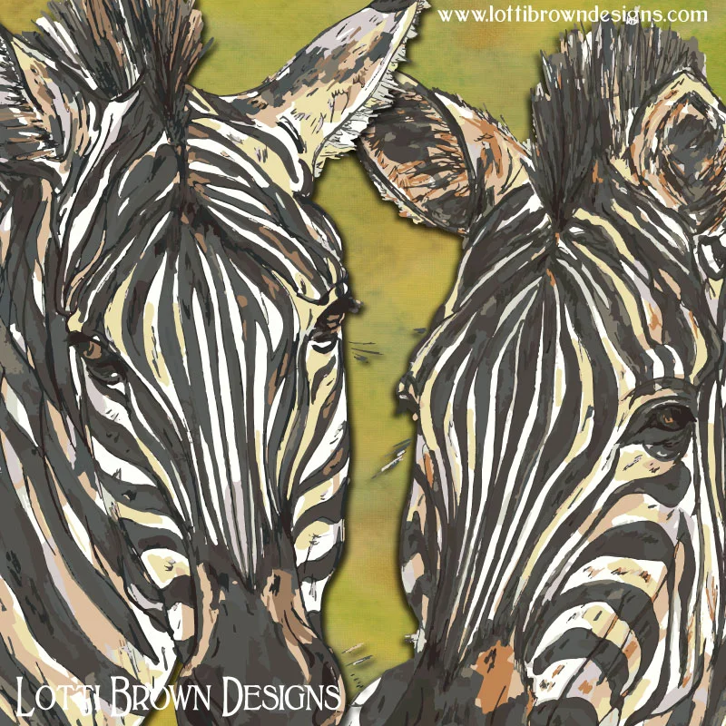 Detail from the zebra artwork