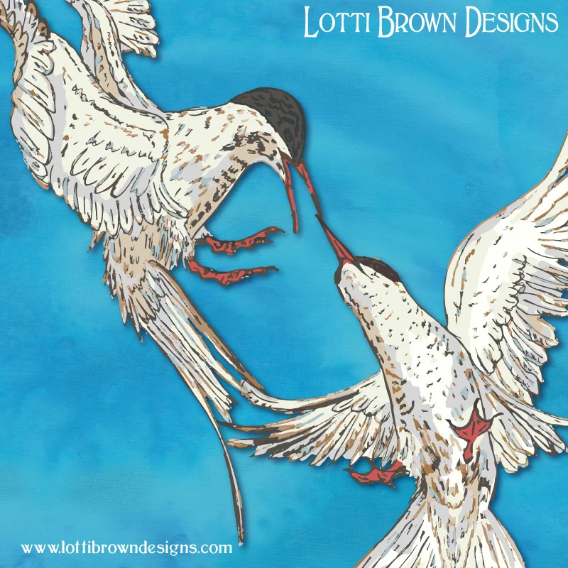 Detail from my Arctic Terns artwork