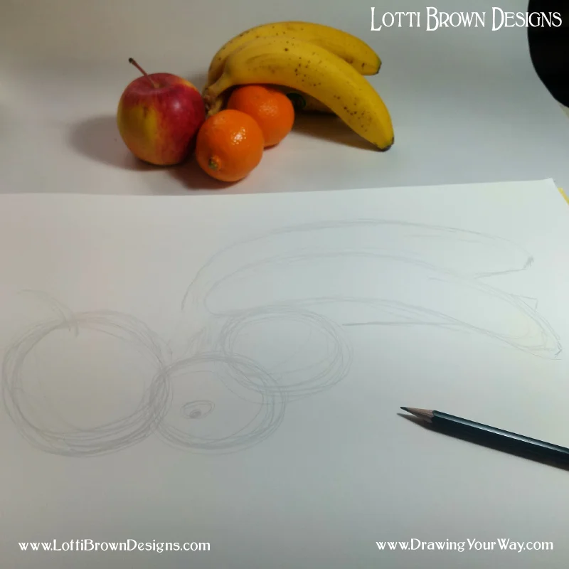 A rough sketched outline is an easy way to get your drawing started