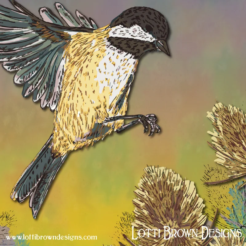 Detail from the coal tit artwork