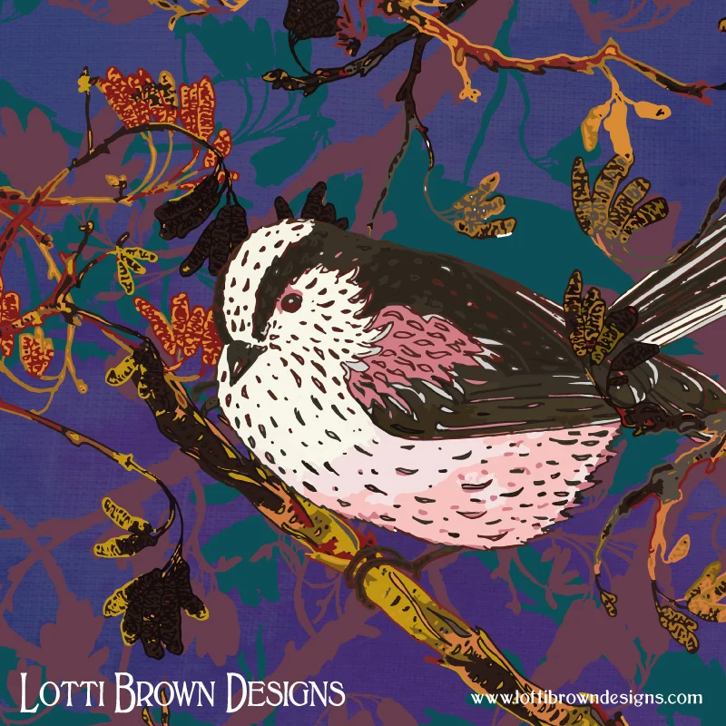 Detail from the long-tailed tits artwork