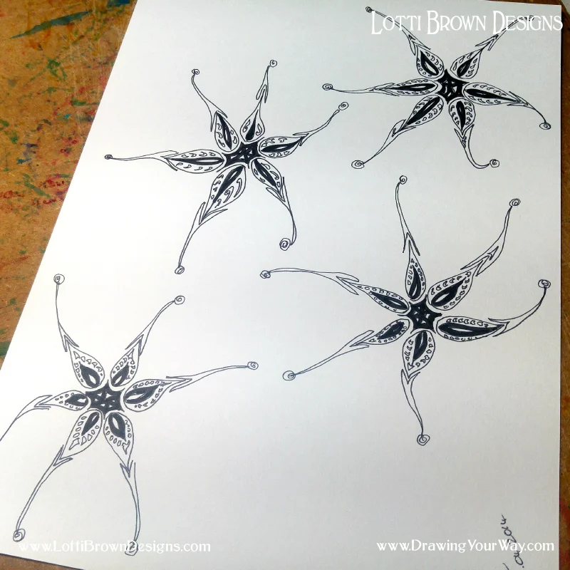 Feeling playful with some seed-head drawings