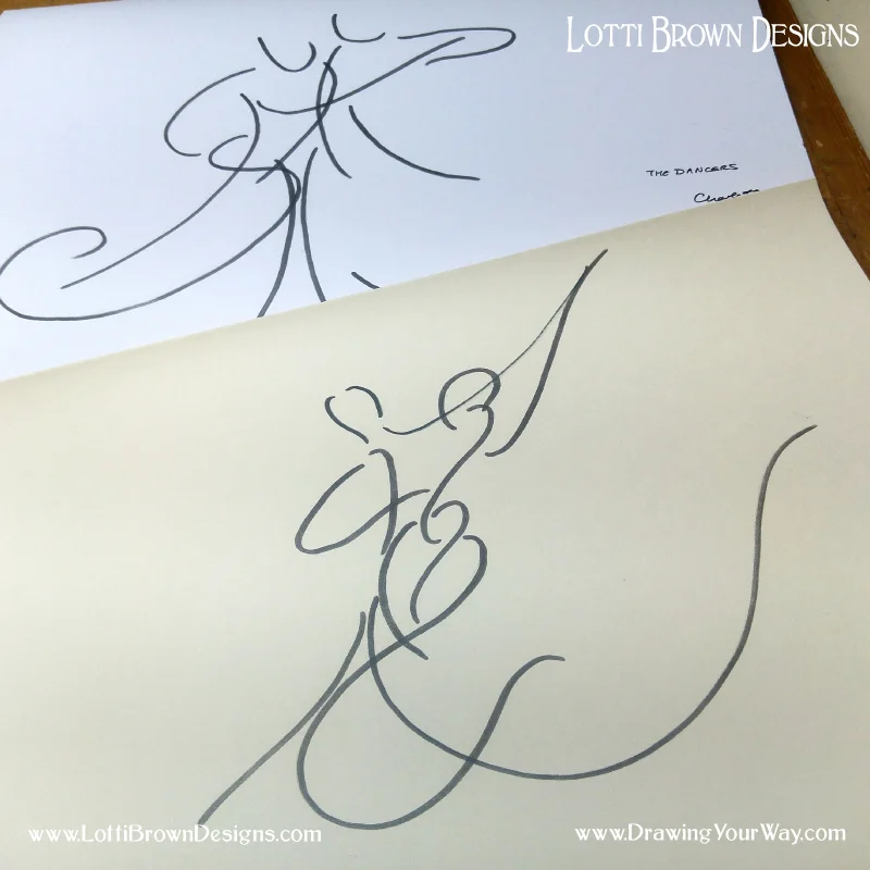 Having fun with some expressive drawings of dancers