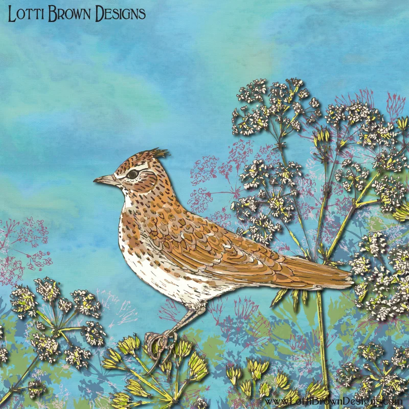 Detail from the skylark artwork
