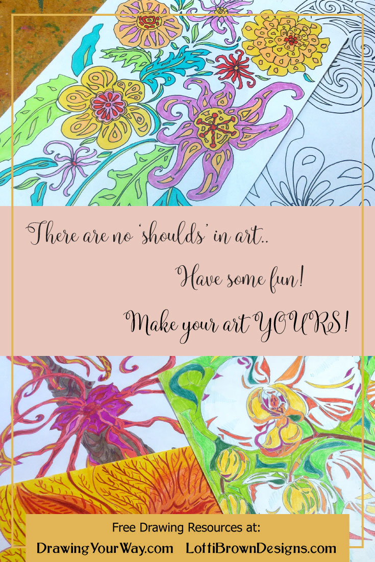 Have some fun and express yourself exactly how you want! Self-expression in art!