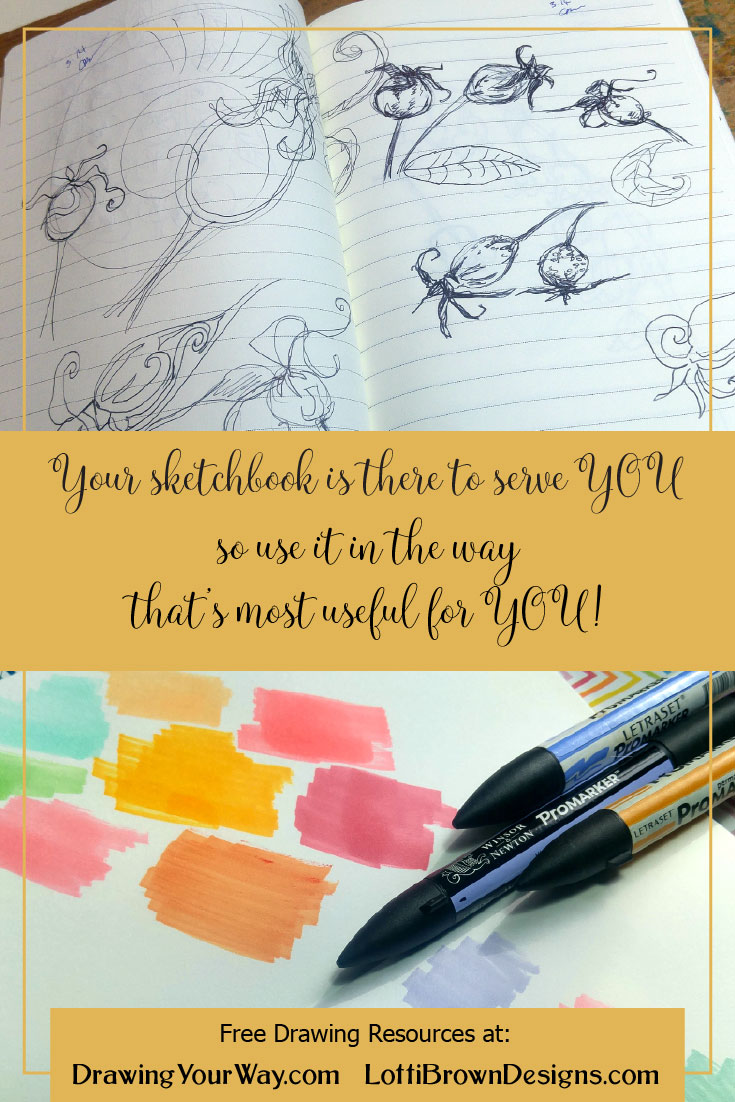 Your sketchbook is there to serve you so use it in the way that’s most useful for you personally!