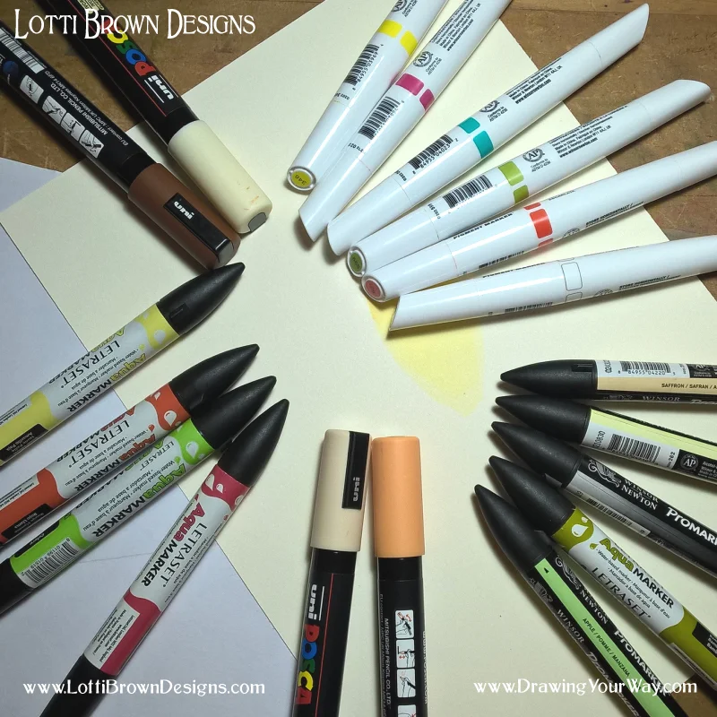 Learn how to draw with all these different marker types…