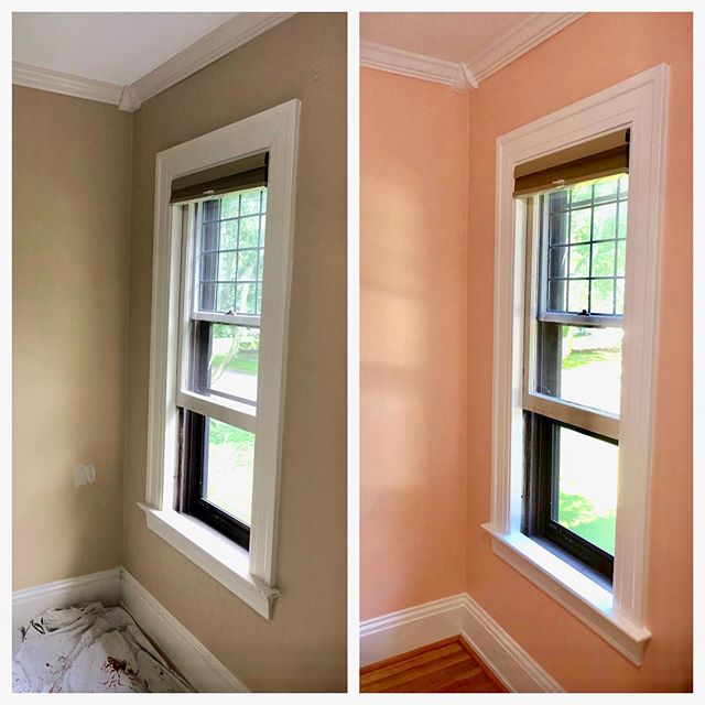 Really enjoyed painting this color! Sherwin Williams color Bayview #sherwinwilliams #colorful #paintersofinstagram #interior#homeimprovement