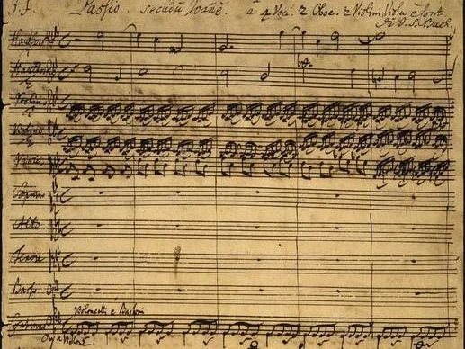 Manuscript of St. John's Passion by Johann Sebastian Bach.