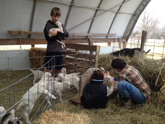 Peter and friends with new babies.