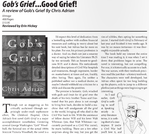 book review: Gob's Grief