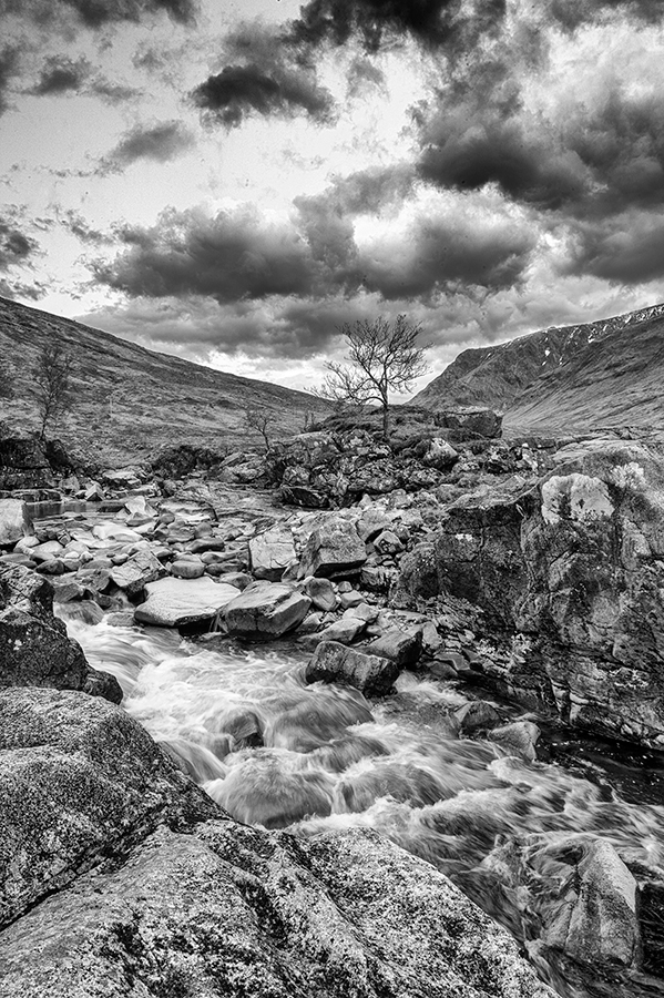 The Etive River the finest canoeing river in Scotland apparently.