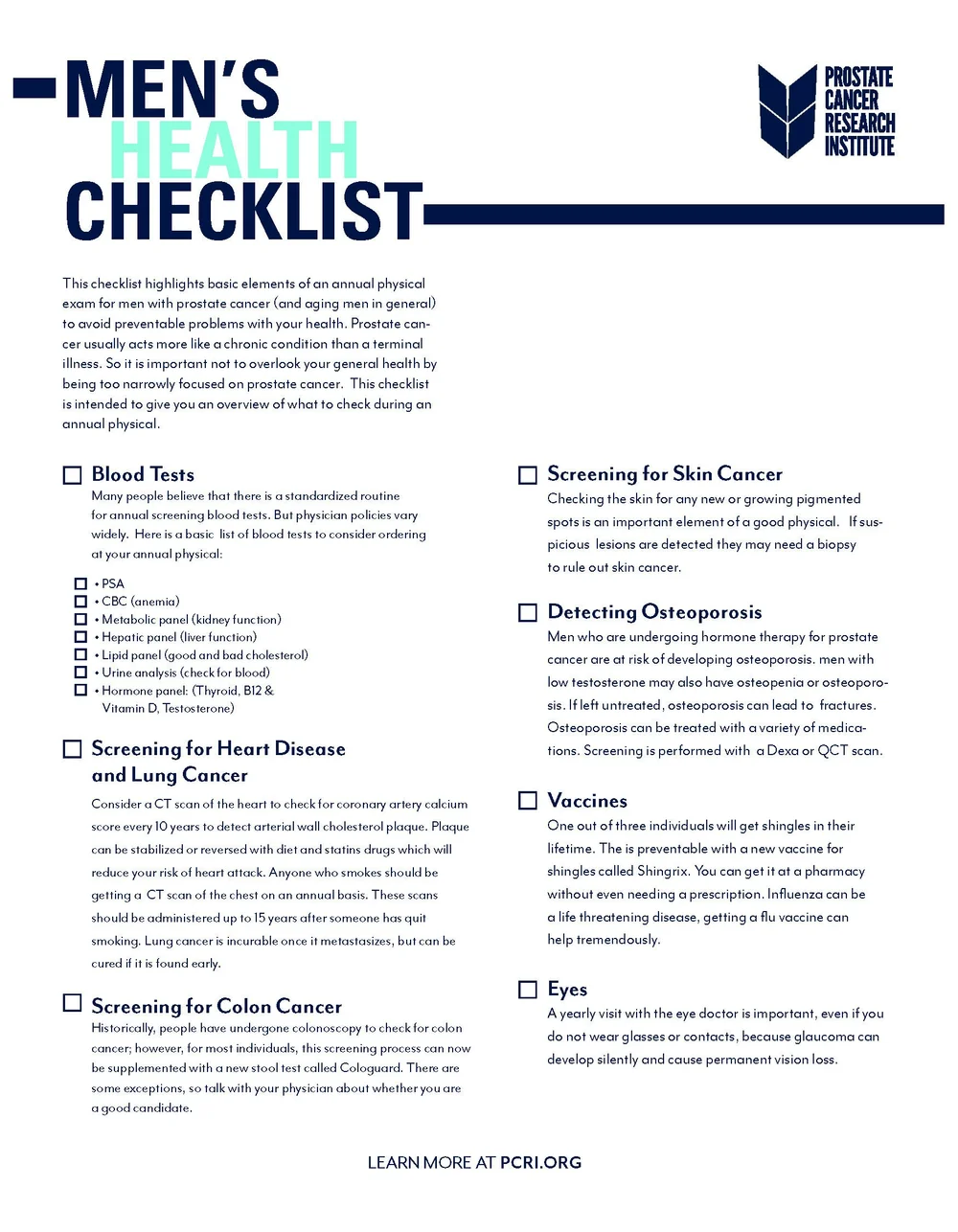 Prostate Cancer Treatment Options-The Prostate Cancer Research Institute