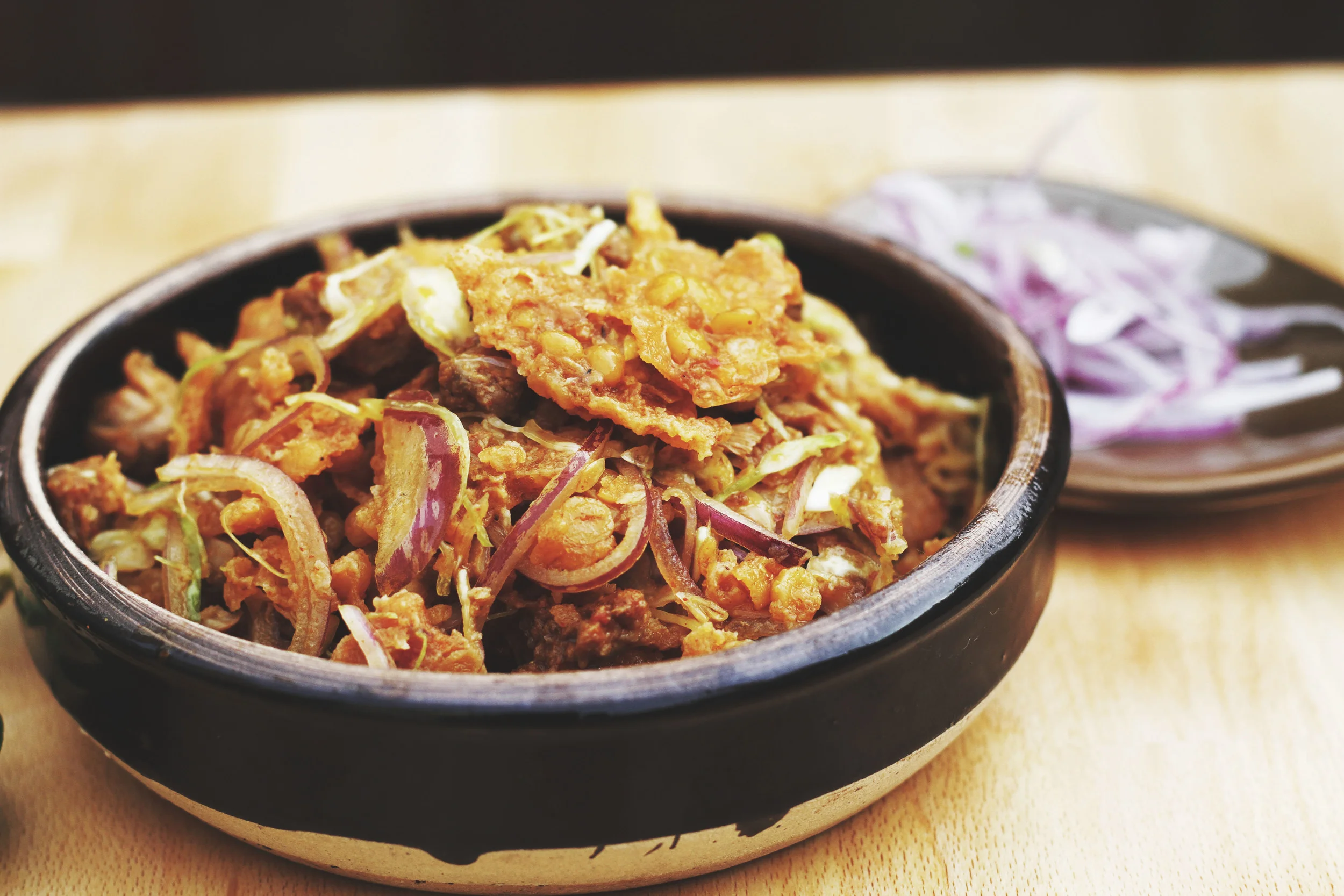 A Burmese Kitchen Original: Crispy Fried Pea Salad