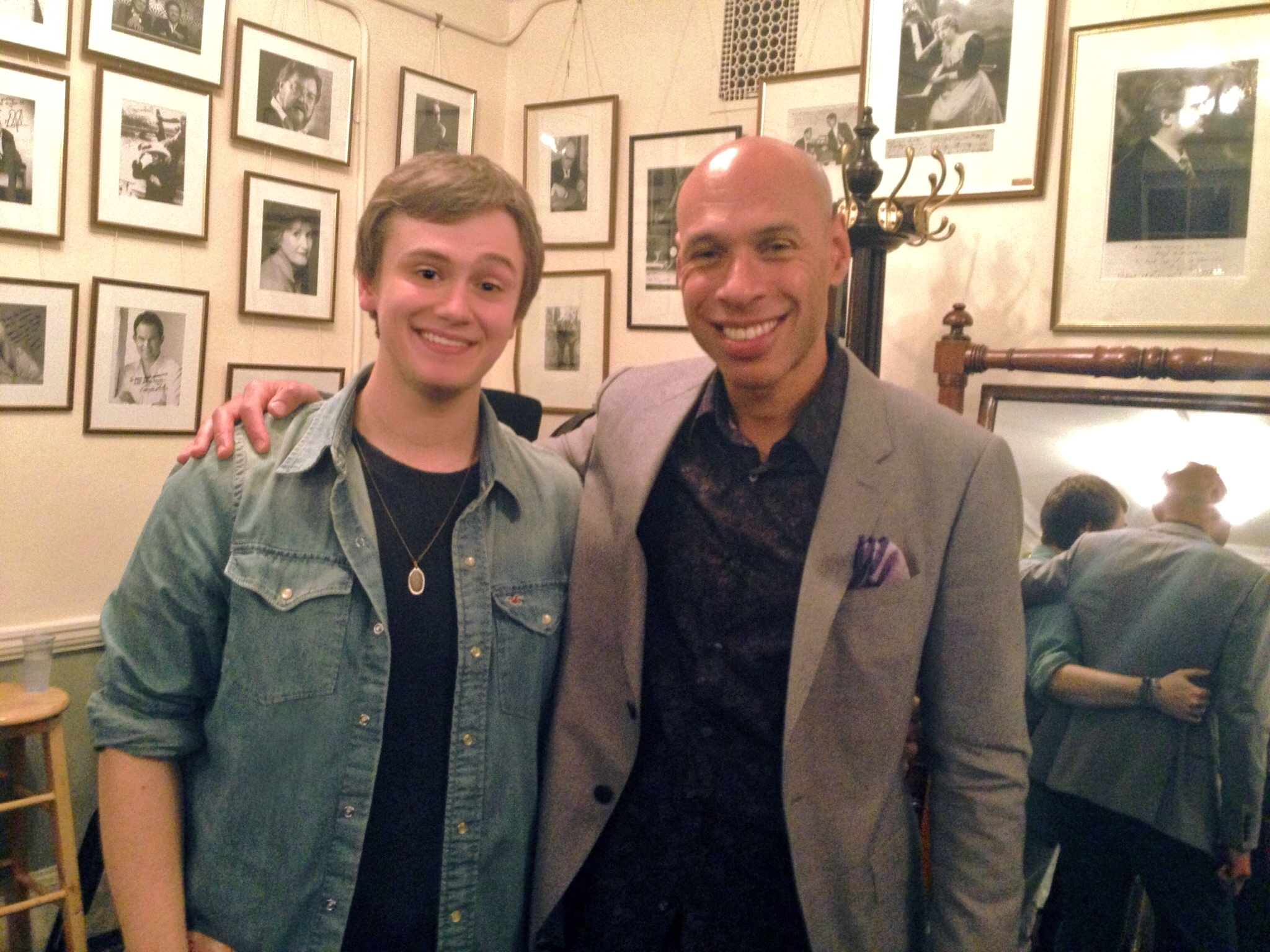  Harry Bolt backstage at the Wigmore Hall with Joshua Redman. 