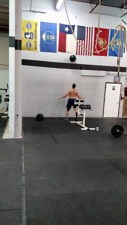 Rob with a little no handed wallballs. 
