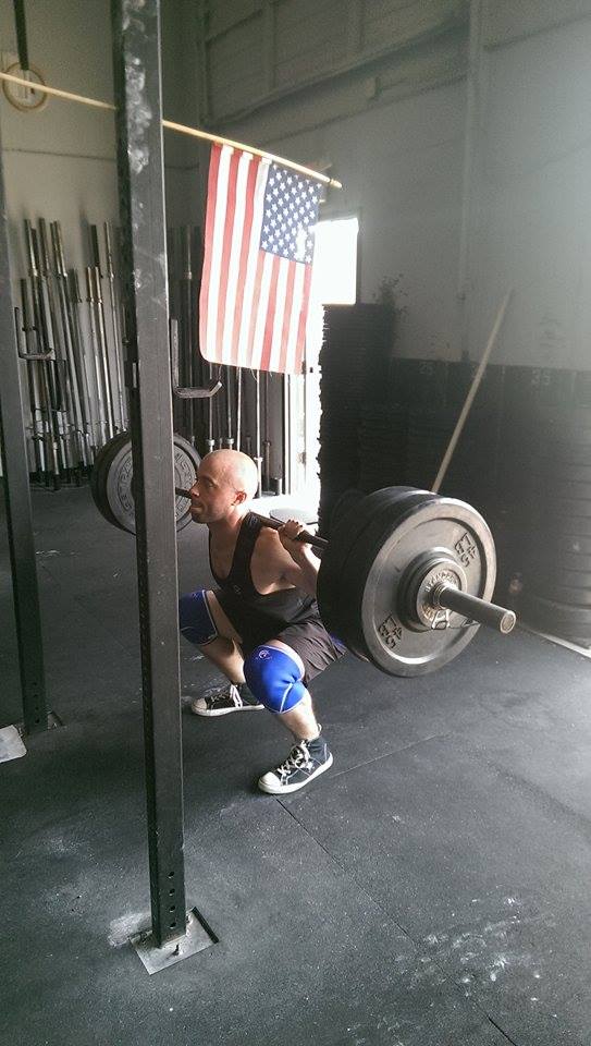 Brian hitting his Back Squats after "Murph". 